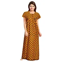 PMK FASHION 100% Cotton Nighty for Women || Long Length Printed Nighty/Maxi/Night Gown/Night Dress/Nightwear Inner  Sleepwear for Women's (Combo Pack of 2)-thumb1