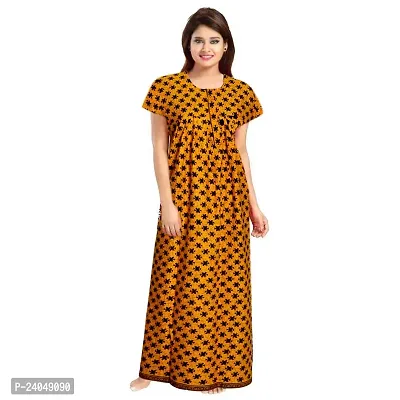 PMK FASHION 100% Cotton Nighty for Women || Long Length Printed Nighty/Maxi/Night Gown/Night Dress/Nightwear Inner  Sleepwear for Women's (Combo Pack of 2)-thumb2