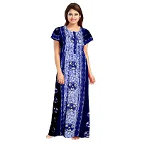 PMK FASHION 100% Cotton Nighty for Women || Long Length Printed Nighty/Maxi/Night Gown/Night Dress/Nightwear Inner  Sleepwear for. Women's (Combo Pack of 2)-thumb1