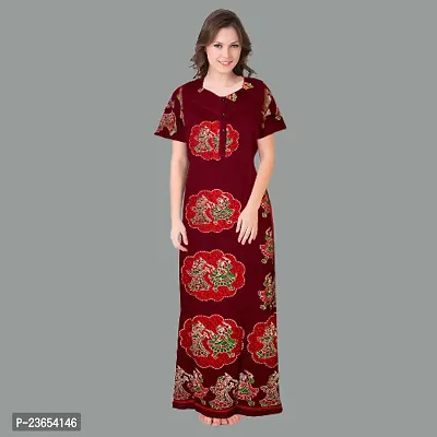 Elegant Cotton Printed Nighty For Women- Pack Of 2-thumb2