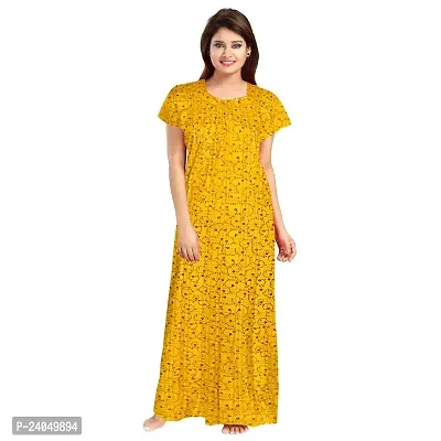 PMK FASHION 100% Cotton Nighty for Women || Long Length Printed Nighty/Maxi/Night Gown/Night Dress/Nightwear Inner  Sleepwear for Women's (Combo Pack of 2)-thumb4