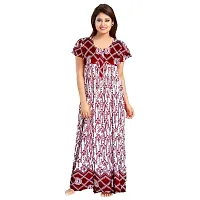 PMK FASHION 100% Cotton Kaftan || Long Length Printed Nighty/Kaftan/Maxi/Night Gown/Night Dress/Nightwear Inner  Sleepwear for Women's (Combo Pack of 2)-thumb1