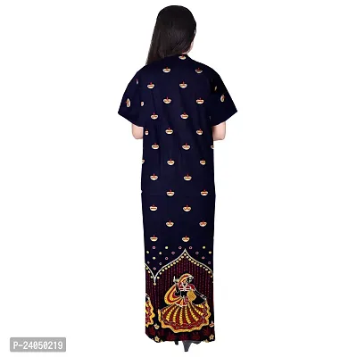 PMK FASHION 100% Cotton Nighty for Women || Long Length Printed Nighty/Maxi||Night Gown/Night Dress/Nightwear Inner  Sleepwear for Women's (Combo Pack of 2)-thumb5