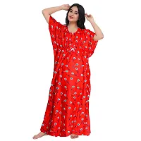 PMK FASHION 100% Cotton Kaftan for Women || Long Length Printed Nighty/Kaftan/Maxi/Night Gown/Night Dress/Nightwear Inner  Sleepwear for Women's (Combo Pack of 2)-thumb2