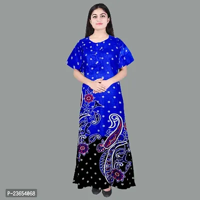 Elegant Cotton Printed Nighty For Women- Pack Of 2-thumb2