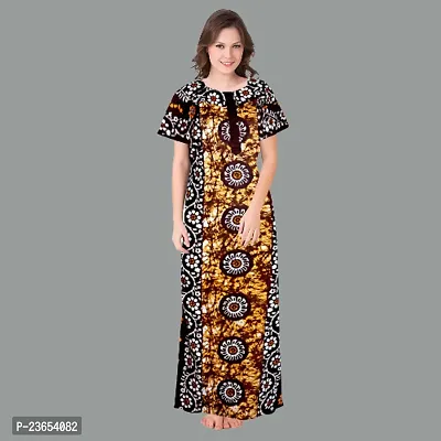 Elegant Cotton Printed Nighty For Women- Pack Of 2-thumb2