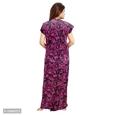 PMK FASHION 100% Cotton Nighty for Women || Long Length Printed Nighty/Maxi/Night Gown/Night Dress/Nightwear Inner  Sleepwear for Women's (Combo Pack of 2)-thumb3