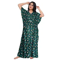 PMK FASHION 100% Cotton Kaftan for Women || Long Length Printed Nighty/Kaftan/Maxi/Night Gown/Night Dress/Nightwear Inner  Sleepwear for Women's (Combo Pack of 2)-thumb1