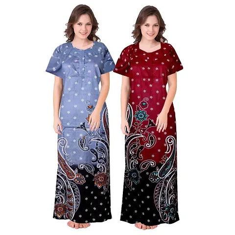 Hot Selling Cotton Nighty Set Women's Nightwear 