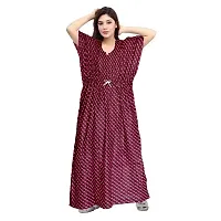 PMK FASHION 100% Cotton Kaftan for Women || Long Length Printed Nighty/Kaftan/Maxi/Night Gown/Night Dress/Nightwear Inner  Sleepwear for Women's (Combo Pack of 2)-thumb3