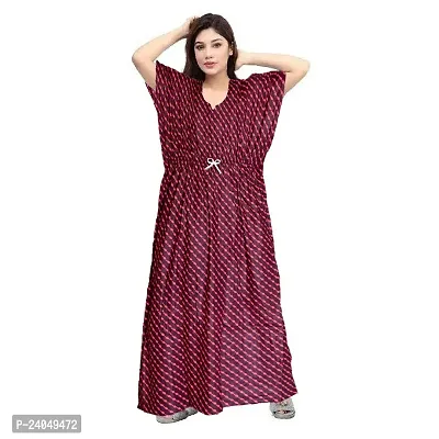 PMK FASHION 100% Cotton Kaftan for Women || Long Length Printed Nighty/Kaftan/Maxi/Night Gown/Night Dress/Nightwear Inner  Sleepwear for Women's (Combo Pack of 2)-thumb4