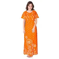 PMK FASHION 100% Cotton Nighty for Women || Long Length Printed Nighty/Maxi/Night Gown/Night Dress/Nightwear Inner  Sleepwear for Women's (Combo Pack of 2)-thumb3