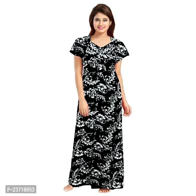 Stylish Multicoloured Cotton Printed Nighty For Women Pack Of 2-thumb2