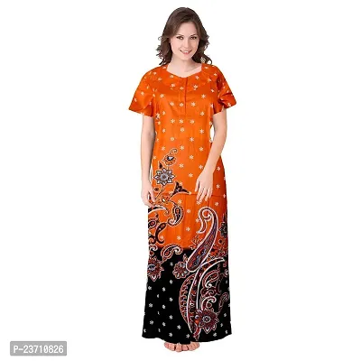 Stylish Multicoloured Cotton Printed Nighty For Women Pack Of 2-thumb4