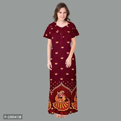 Elegant Cotton Printed Nighty For Women- Pack Of 2-thumb4