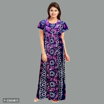 Elegant Cotton Printed Nighty For Women- Pack Of 2-thumb4