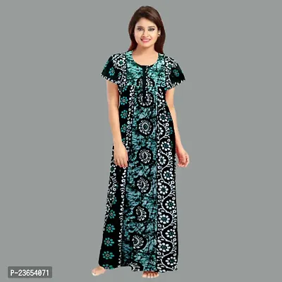 Elegant Cotton Printed Nighty For Women- Pack Of 2-thumb2