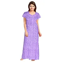 PMK FASHION 100% Cotton Kaftan for Women || Long Length Printed Nighty/Kaftan/Maxi/Night Gown/Night Dress/Nightwear Inner Sleepwear for Women's (Combo Pack of 2)-thumb1