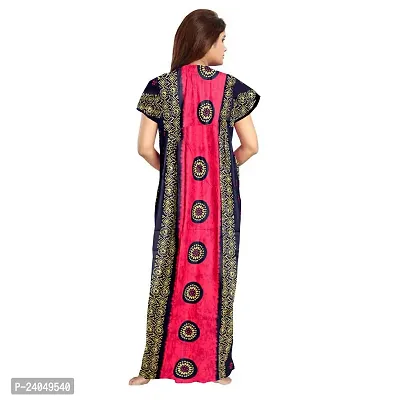 PMK FASHION 100% Cotton Kaftan for Women || Long Length Printed Nighty/Kaftan/Maxi/Night Gown/Night Dress-/Nightwear Inner . .Sleepwear for Women's (Combo Pack of 2) Pink-thumb5