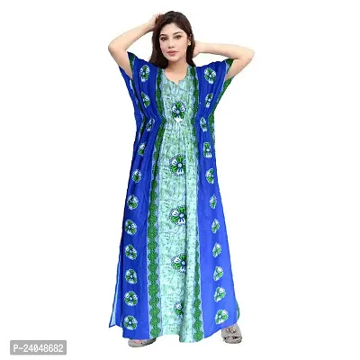 PMK FASHION 100% Cotton Kaftan for Women || Long Length Printed Nighty/Kaftan/Maxi/Night Gown/Night Dress/Nightwear Inner  Sleepwear for Women's (Combo Pack of 2)-thumb4