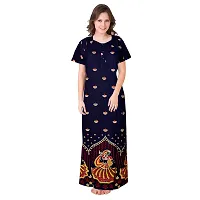 Stylish Multicoloured Cotton Printed Nighty For Women Pack Of 2-thumb1