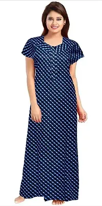 PMK FASHION 100% Cotton Nighty for Women || Long Length Printed Nighty/Maxi/Night Gown/Night Dress/Nightwear Inner  Sleepwear for Women's (Combo Pack of 2)-thumb1