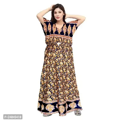 PMK FASHION 100% Cotton Kaftan for Women || Long Length Printed Nighty/Kaftan/Maxi/Night Gown/Night Dress/Nightwear Inner  Sleepwear for Women's (Combo Pack of 2)-thumb2