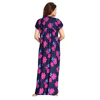 PMK FASHION 100% Cotton Nighty for Women || Long Length Printed Nighty/Maxi/Night Gown/Night Dress/Nightwear Inner  Sleepwear for Women's (Combo Pack of 2)-thumb2