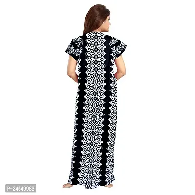 PMK FASHION 100% Cotton Nighty for Women || Long Length Printed Nighty/Maxi/Night Gown/Night Dress/Nightwear Inner  Sleepwear for Women's (Combo Pack of 2)-thumb3