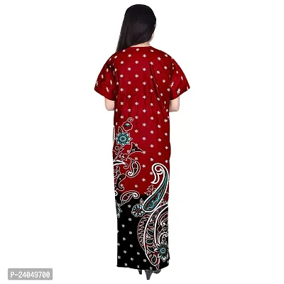 PMK FASHION 100% Cotton Kaftan for Women || Long Length Printed Nighty/Kaftan/Maxi/Night Gown/Night Dress/Nightwear Inner  Sleepwear for Women's (Combo Pack of 2)-thumb3