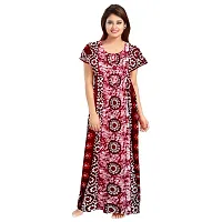 Stylish Multicoloured Cotton Printed Nighty For Women Pack Of 2-thumb3