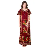 Stylish Multicoloured Cotton Printed Nighty For Women Pack Of 2-thumb3