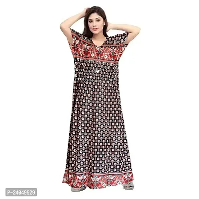 PMK FASHION 100% Cotton Kaftan for Women || Long Length Printed Nighty/Kaftan/Maxi/Night Gown/Night Dress/Nightwear Inner  Sleepwear for Women's (Combo Pack of 2)-thumb2