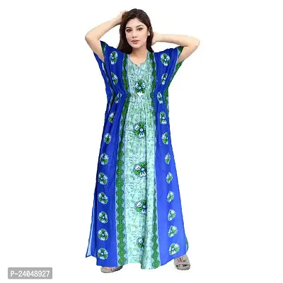 PMK FASHION 100% Cotton Kaftan for Women || Long Length Printed Nighty/Kaftan/Maxi/Night Gown/Night Dress/Nightwear Inner  Sleepwear for Women's (Combo Pack of 2)-thumb4