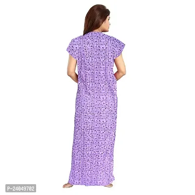 PMK FASHION 100% Cotton Nighty for Women || Long Length Printed Nighty/Maxi/Night Gown/Night Dress/Nightwear Inner  Sleepwear for Women's (Combo Pack of 2)-thumb3