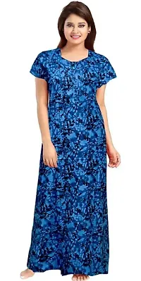 PMK FASHION 100% Cotton Nighty for Women || Long Length Printed Nighty/Maxi/Night Gown/Night Dress/Nightwear Inner  Sleepwear for Women's (Combo Pack of 2)-thumb3