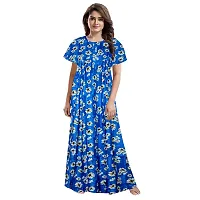 Stylish Multicoloured Cotton Printed Nighty For Women Pack Of 2-thumb1