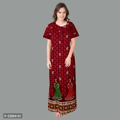 Elegant Cotton Printed Nighty For Women- Pack Of 2-thumb2