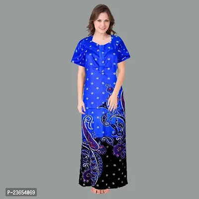 Elegant Cotton Printed Nighty For Women- Pack Of 2-thumb4