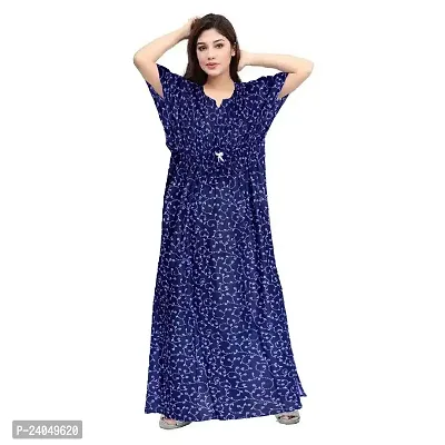 PMK FASHION 100% Cotton Kaftan for Women || Long Length Printed Nighty/Kaftan/Maxi/Night Gown/Night Dress/Nightwear Inner  Sleepwear for Women's (Combo Pack of 2)-thumb2