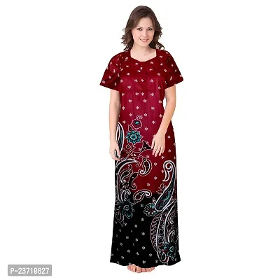 Stylish Multicoloured Cotton Printed Nighty For Women Pack Of 2-thumb2