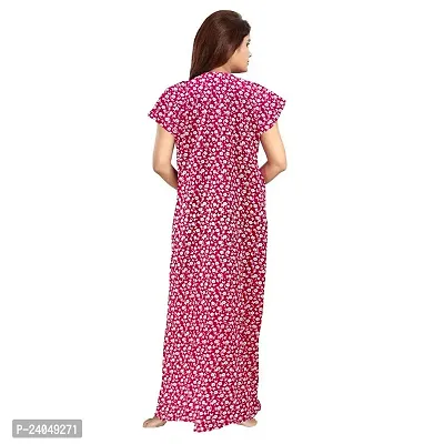 PMK FASHION 100% Cotton Nighty for Women || Long Length Printed Nighty/Maxi/Night Gown/Night Dress/Nightwear Inner  Sleepwear for Women's (Combo Pack of 2)-thumb5