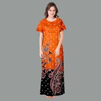 Elegant Cotton Printed Nighty For Women- Pack Of 2-thumb1