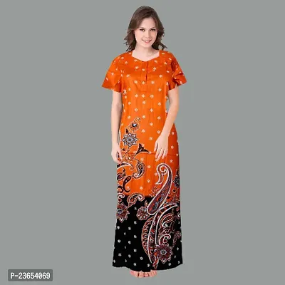 Elegant Cotton Printed Nighty For Women- Pack Of 2-thumb2