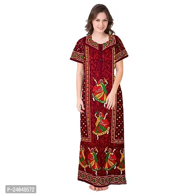 PMK FASHION 100% Cotton Nighty Long Length Printed Nighty/Maxi/Night Gown/Night Dress/Nightwear Inner  Sleepwear (Combo Pack of 2)-thumb4