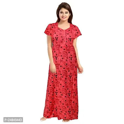 PMK FASHION 100% Cotton Nighty for Women || Long Length Printed Nighty/Maxi/Night Gown/Night Dress/Nightwear Inner  Sleepwear for Women's (Combo Pack of 2)-thumb4