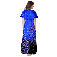 Stylish Multicoloured Cotton Printed Nighty For Women Pack Of 2-thumb2