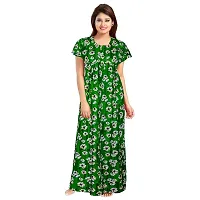 PMK FASHION 100% Cotton Nighty for Women || Long Length Printed Nighty/Maxi/Night Gown/Night Dress/Nightwear Inner  Sleepwear for Women's (Combo Pack of 2)-thumb1