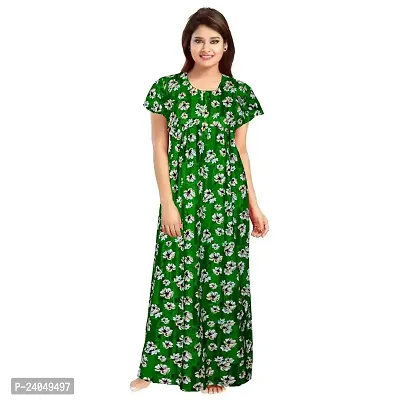 PMK FASHION 100% Cotton Nighty for Women || Long Length Printed Nighty/Maxi/Night Gown/Night Dress/Nightwear Inner  Sleepwear for Women's (Combo Pack of 2)-thumb2