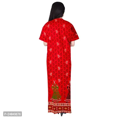 PMK FASHION 100% Cotton Nighty for Women || Long Length Printed Nighty/Maxi/Night Gown/Night Dress/Nightwear Inner  Sleepwear for Women's (Combo Pack of 2)-thumb5